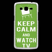 Coque Samsung Core Plus Keep Calm Watch TV Vert