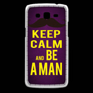 Coque Samsung Core Plus Keep Calm Be a Man Violet
