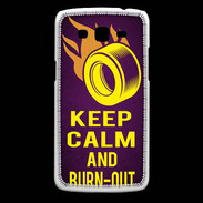 Coque Samsung Core Plus Keep Calm and Burn Out violet