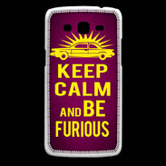 Coque Samsung Core Plus Keep Calm and Be Furious Rose