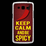 Coque Samsung Core Plus Keep Calm and Be Spicy Rouge