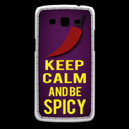 Coque Samsung Core Plus Keep Calm and Be Spicy Violet
