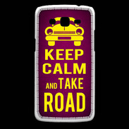 Coque Samsung Core Plus Keep Calm and Take o road 2 Rose