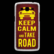 Coque Samsung Core Plus Keep Calm and Take o road 2 Rouge
