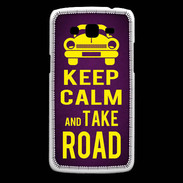Coque Samsung Core Plus Keep Calm and Take o road 2 Violet
