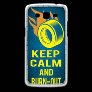 Coque Samsung Core Plus Keep Calm and Burn Out Bleu