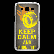 Coque Samsung Core Plus Keep Calm and Burn Out Gris