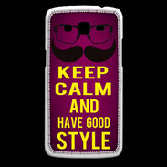 Coque Samsung Core Plus Keep Calm and Have a good Style Rose