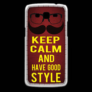 Coque Samsung Core Plus Keep Calm and Have a good Style Rouge