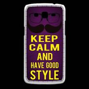 Coque Samsung Core Plus Keep Calm and Have a good Style Violet