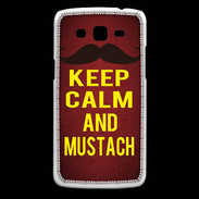 Coque Samsung Core Plus Keep Calm and Mustach Rouge