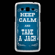 Coque Samsung Core Plus Keep Calm and Take Jack Bleu