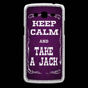 Coque Samsung Core Plus Keep Calm and Take Jack Violet
