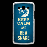 Coque Samsung Core Plus Keep Calm and Be a Snake bleu