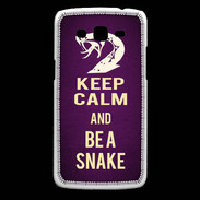Coque Samsung Core Plus Keep Calm and Be a Snake Violet