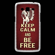 Coque Samsung Core Plus Keep Calm and Be Free Rouge