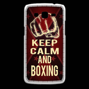 Coque Samsung Core Plus Keep Calm and Boxing Rouge