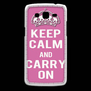Coque Samsung Core Plus Keep Calm and Carry on Rose