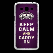 Coque Samsung Core Plus Keep Calm and Carry on Violet