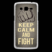 Coque Samsung Core Plus Keep Calm and Fight Gris