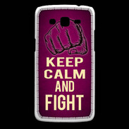 Coque Samsung Core Plus Keep Calm and Fight Rose