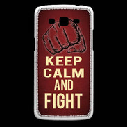 Coque Samsung Core Plus Keep Calm and Fight Rouge