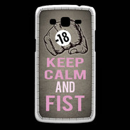 Coque Samsung Core Plus Keep Calm and Fist Gris
