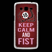 Coque Samsung Core Plus Keep Calm and Fist Rouge