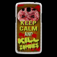 Coque Samsung Core Plus Keep Calm and Kill Zombies Orange