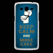Coque Samsung Core Plus Keep Calm and Make cake Bleu