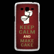Coque Samsung Core Plus Keep Calm and Make cake Rouge