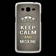 Coque Samsung Core Plus Keep Calm and Miskine Gris
