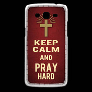 Coque Samsung Core Plus Keep Calm and Pray Christian Rouge