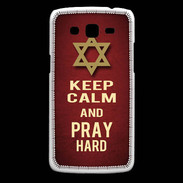 Coque Samsung Core Plus Keep Calm and Pray jewish Rouge