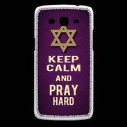 Coque Samsung Core Plus Keep Calm and Pray jewish Violet