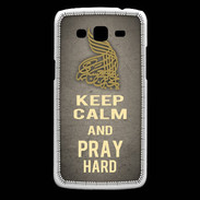 Coque Samsung Core Plus Keep Calm and Pray Muslim Gris