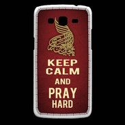 Coque Samsung Core Plus Keep Calm and Pray Muslim Rouge