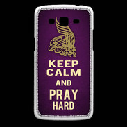 Coque Samsung Core Plus Keep Calm and Pray Muslim Violet