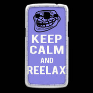 Coque Samsung Core Plus Keep Calm and Be Reelax Bleu