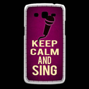 Coque Samsung Core Plus Keep Calm and Sing Rose