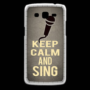 Coque Samsung Core Plus Keep Calm and Sing Gris