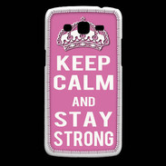 Coque Samsung Core Plus Keep Calm and Stay strong Rose