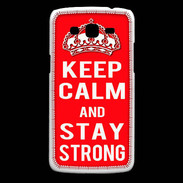 Coque Samsung Core Plus Keep Calm and Stay strong Rouge