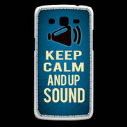 Coque Samsung Core Plus Keep Calm and Up Sound Bleu