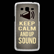Coque Samsung Core Plus Keep Calm and Up Sound Gris