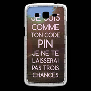 Coque Samsung Core Plus Code pin rose ZG