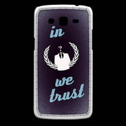 Coque Samsung Core Plus In anonymous We trust bleu ZG