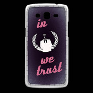 Coque Samsung Core Plus In anonymous We trust Rouge ZG