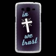 Coque Samsung Core Plus In Christ We trust Bleu ZG