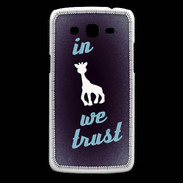 Coque Samsung Core Plus In Girafe We trust Bleu ZG